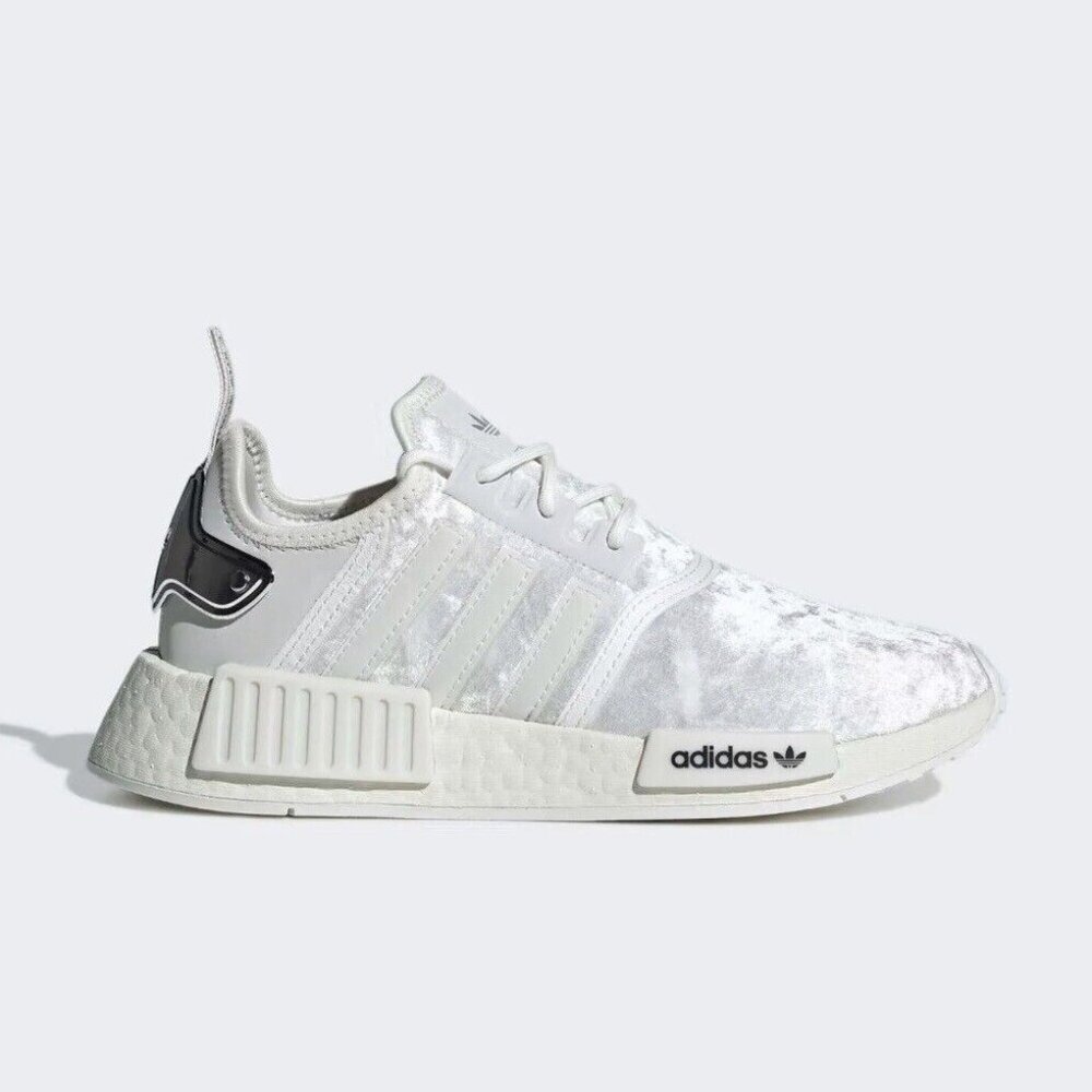 Adidas Women's NMD_R1 Crystal White Silver | size 9.5 | GW5681 NWB